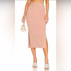 NWOT Jonathan Simkhai- Sophia Rib Knit Midi Skirt. Size XS